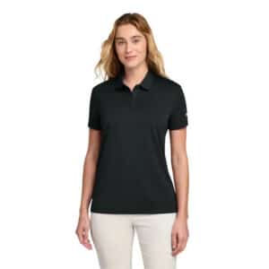 Nike Women's Dry Essential Solid Polo - Black, S